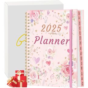 2025 Planner for Women - Weekly and Monthly Planner 2025-2026, June 2025 - Aug 2026, Daily Academic Calendar Planner Book, with Inner Pocket Gift Box, Perfect for Office Home School- A5 (6.1" x 8.3")