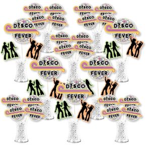 Big Pot of Leaingning 70’s Disco - 1970s Disco Fever Party Party Sticks - Spowstopper Table Toppers - 35 قطعة