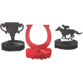 Derby المركزية - ديكور حفلات السباق في كنتاكي - مجموعة من 3 قطع