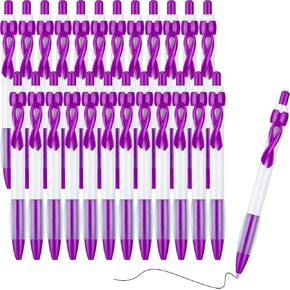200 PCS الأرجواني الشريط القابل للسحب القلم السائبة الذئبة المنزلية التوعية الوعي قبضة القلم الأسود الحبر الحبر الزهايمر الزهايمر البنكرياس الوعي الوعي بالحرفية