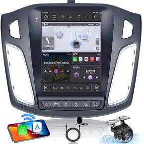 Car Stereo Radio for Ford Focus 2012-2018 : 8 Core 4G+32G 10.4 Inch Touch Screen Head Unit Replacement with Wireless Carplay/Android Auto, Bluetooth GPS WiFi FM SWC Mirror Link Backup Camera