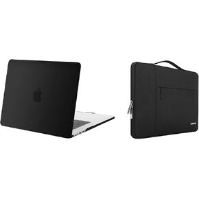 MOSISO Compatible with MacBook Air 15 inch Case 2023 Release A2941 M2 Chip, Protective Plastic Hard Shell Case Cover & Multifunctional Briefcase Sleeve Bag, Black