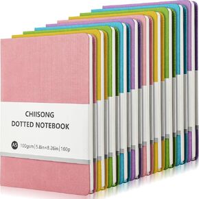 10 Pack Bullet Bullet Dotted Notebook Bulk ، A5 DOT GRID Noteboort مع 100 GSM Paper ، GEALLE HARDCOOVER JOURNAL مع 160 صفحة للنساء الرجال الذين يكتبون تخطيط اليومية ، 5.7 × 8.3 بوصة