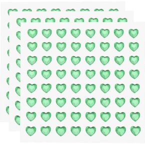 MECCANIXITY 192 Pcs Heart Rhinestone 6mm Self Adhesive Gems Stickers Jewelry Stickers for Jewelry Making, Valentine Makeup, DIY Crafts, Black