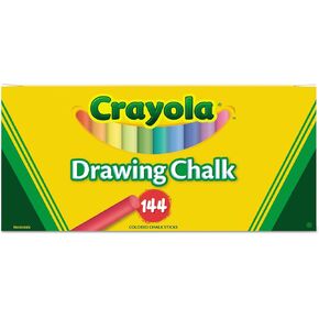Crayola 510400 Colored Drawing Chalk, Six Each of 24 Assorted Colors, 144 Sticks/Set