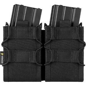 Molle Mag Pouch 5.56mm Single/Dual Adjustable Mag Pouch, Open-Top Universal Mag Pouch for AR M4 M14 M16 Magazine, Compatible with Various Tactical Vest
