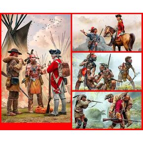 حزمة الكثير من الحروب الهندية XVIII Century Series 4 Kit Plastic Kit 1/35 Master Box