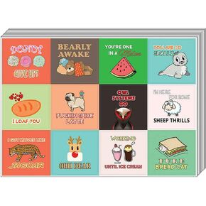 ملصقات التورية السخيفة السخيفة المضحكة (10 مجموعات)-إجمالي 120 جهاز كمبيوتر (10 × 12pcs) مقاوم للماء ، تصاميم موضوعات شخصية فريدة من نوع