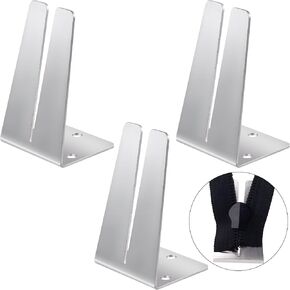 OIIKI 3 Pack Zipper Jig Tool, Stainless Steel Zipper Jig Slider, Zipper Installing Tool for Pants, Dresses