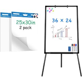 Maxtek 36x24 Whiteel Whiteel مع 25x30 في Paper Paper 2 Pack