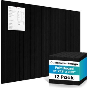 Large Cork Bulletin Board Alternative 36"x24", 6 Pack Felt Cork Board Tiles for Office Wall, Decorative Pin Board Notice Board for Office Home School