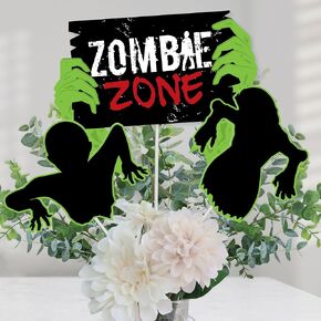 منطقة كبيرة من السعادة Zombie Zone - Halloween أو عيد ميلاد Zombie Crawl Party Concers - القبعات العليا - مجموعة من 15
