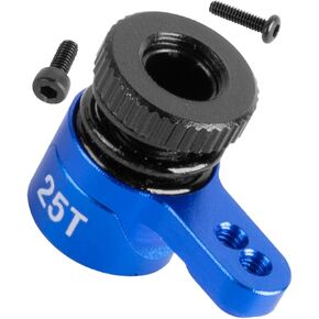 RC 25T Aluminium Adjustable Strength Servo Saver Arm Transmission Shift Unloading Servo Arm for SCX10 PRO 1/10 RC Crawler,Steering Servo Arm Horn Hops Up.Black