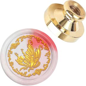 CRASPIRE WAX SEAL SEAL HEAD BUTTEFLY REAVERABLE SEALING BRASS STAMP HEAD 25MMFOR CRATCAL HISTER CARVITIONS CARDATIONS DERICATION