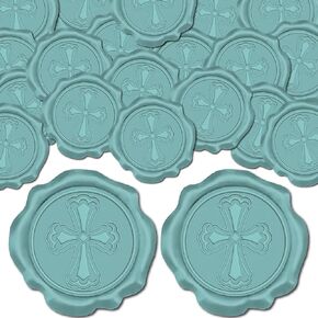 CRASPIRE 100PCS CROSS DESTHELOPE DIVERIPE SELEING ملصقات داكنة فيروز شمع الختم لدعوة الزفاف ديكور ديكور عيد ميلاد الحرف القصاصات DIY