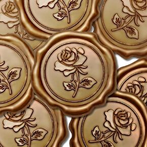 20Pcs Floral Wax Stickers for Wedding Party Invitation Envelope Adhesive Wax Seal Stickers Seals Self Adhesive Antique Gold Stickers for Party Letter Gift Wrap Christmas Greeting Cards Baby Shower