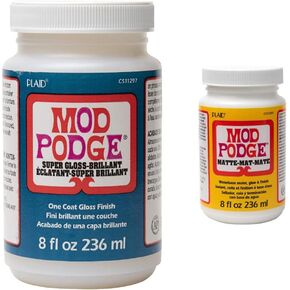 Mod Podge Super Thick Gloss (8-Ounce), CS11297 & CS11301 Waterbase Sealer, Glue and Finish, 8 Oz, Matte