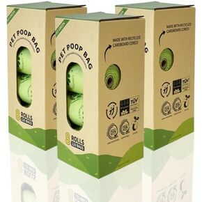 Eco-Friendly Dog Poop Bags – 120 Biodegradable Rolls – Unscented, Leak-Proof, Extra-Large 9" x 13" Easy to Open Pet Waste Bags for Dogs – Compostable, Eco-Conscious Poop Bags for Yards