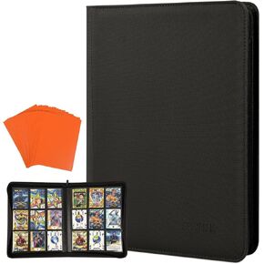 Card Card Binder 360 Pockets ، 9 جيوب من طلاب البطاقات ، رابط مجموعة بطاقات التحميل الجانبي ، مجلد بطاقة ألبومات البطاقات القابلة للتحصيل لـ MTG ، TCG ، كرة القدم ، اتحاد كرة القدم الأميركي ، البطاقات الرياضية ، بطاقات اللعبة ذات الأسود