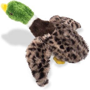 لعبة Duck Duck Dog Greenhead - طيور أفخم مع صوت تجعيد للكلاب الصغيرة والمتوسطة - لعبة تفاعلية ودائمة لللعب والتدريب