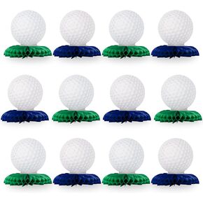 12 PCS Golf Honeycomb Centerples Golf Sports Party Decorations Golf Table Toppers لعيد ميلاد الطفل الرياضي للديكور الحفلات (الجولف)