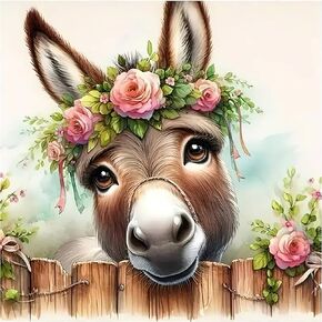 Auremi Horse Diamond Art Painting مجموعات للبالغين ، الطلاء DIY بأرقام للبالغين المبتدئين ، DIY DIY Drill Diamond Dots Paints Animal Picture Arts Craft for Home Wall Art Decor