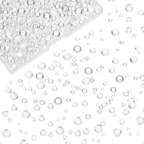 350Pcs Clear Dewdrop Water Droplets Embellishments for DIY Crafts Card Making Decor, Embellishments for Card Making Nail Enhancement Handicraft Embellishments Scrapbooking and Stamping