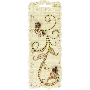 Prima Marketing 655350544737 Say it in Crystals Scrapbooking Embellishments, Brown