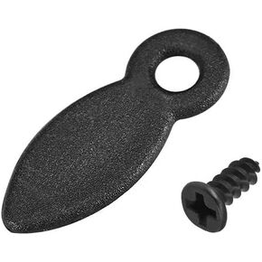 uxcell Frame Turn Button, 3/4" Plastic Drop Shape with Screws for Hanging Pictures, Photos, Drawings and Posters, 30 Pcs (Black)