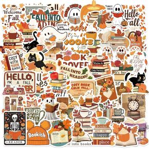 55Pcs Blue Book Stickers for Kindle, Bookish Kindle Reading Stickers for Books, Water Bottles, Laptops, Book Lover Stickers Accessories Gifts for Kids Teens Adults (Blue-55)