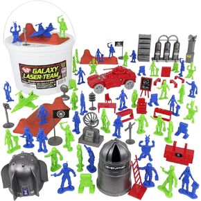 Tim Mee Galaxy Laser Team Bucket - 80pc Sci -Fi Space Plastic Figure Mars Playset
