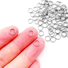100 PCS حلقات القفز ، حلقات القفز لصنع المجوهرات ، حلقات المفاتيح الصغيرة ، حلقات السلسلة الرئيسية ، حلقات معدنية للحرف ، حلقات الانقسام ، حلقات مفاتيح المفاتيح