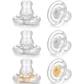 925 Sterling Silver Locking Propens Packents ، 18K Gold Consring Packents for Studs Droopy Operings Hypoallergenice no-Irrate Propings for Women Men