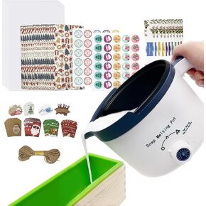 piuh soap melter لصنع الصابون مع مجموعة لوازم التعبئة والتغليف للكبار للبالغين يصنعون الصابون ، والذوبان الإلكترونية وصب القاعدة الصابون مع حزم عيد الميلاد