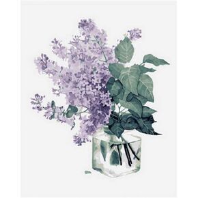 Abeuty DIY Paint بأرقام للمبتدئين البالغين ، صغيرة طازجة Lilac 16x20 بوصة.
