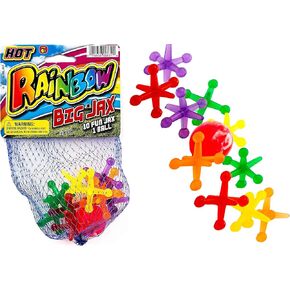 مجموعة لعبة Ja-Ru Big Jacks (حزمة من وحدات واحدة) Kids Jax Classic Games Favors Great Party أو Pinata Piller بكميات كبيرة. 731-1