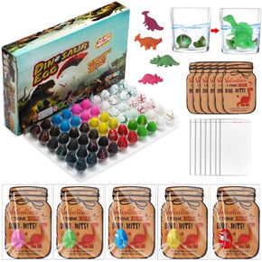 SRATTE 60 PCS عيد الحب هدية ديناصور البيض يفقس بطاقة البيض بالدمار الحفلات اللوازم