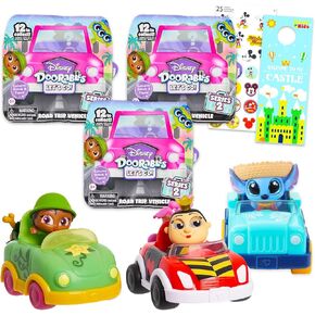 Disney Tablables المركبات Wheelies 3 Pack - حزمة مع 3 عازل Disney Let's Go Mystery Blind Boxes بالإضافة إلى الملصقات ، المزيد | عازل ديزني دعنا نذهب إلى السلسلة 2