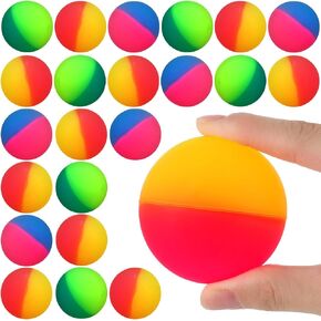 Jenaai 20 PCS كرات Jumbo Super Bouncy للأطفال ، 60 مم/2.35 بوصة كرات مطاطية كبيرة ملونة كبيرة لصالح حفلات عيد الميلاد وجوائز الكرنفال Goodie Gift Bag Fillers