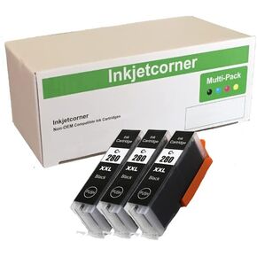 Inkjetcorner Compatible Ink Cartridge Replacement for PGI-280XXL PGBK for use with TR8622 TR8620A TR8620 TR8520 TS6320 TS8320 TR7520 TS702 TS9120 TS8220 (Big Black, 3-Pack)
