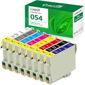Remanufactured T054 Ink Cartridge Eps 054 T054020 T054120 T054220 T054320 T054420 T054720 T054820 T054920 Ink Pack Compatible with Eps Photo Stylus R800 R1800 (8 Pack)