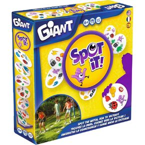 Zygomatic Spot It! Giant Card Game - Oversized Matching with 4 Exclusive Mini-Games, Fast-Paced Family Game for Kids & Adults, Ages 6+, 2-12 Players, 15 Minute Playtime, Made