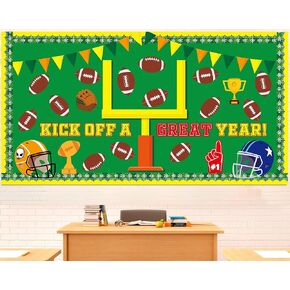 Football Bulletin Board Set Decoration Kick Off A Great Year Football Bulletin Cutouts Team Spirit Sport Motivational Classroom Decor for Back to School School Classroom Wall Decor