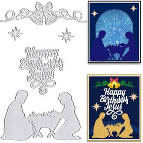 ABTOLS Metal Christmas Cutting Dies, Flower Corner Dies, Snowflake Bell Frame Embossing Stencils Template Mould for Card Scrapbooking and DIY Craft Album Paper Card Decor
