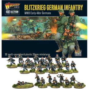 قامت Wargames بتسليم المنمنمات المصغرة لأعمال الترباس - مجموعة المشاة الألمانية Blitzkrieg ، World War Two Miniatures ، Scale Scale Men For Miniature Wargaming by Warlord Games