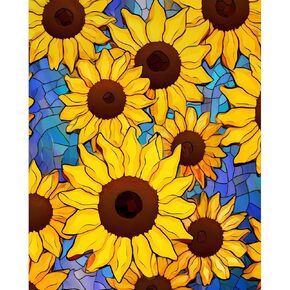 Arpilul Sunflower Paint حسب الرقم للبالغين حسب الرقم ، والطلاء بأرقام للمبتدئين للبالغين ، وطلاء البالغين بواسطة مجموعات الأرقام على القماش لتزيين فن الجدار المنزلي والهدايا 16x20inch (Z-YH27)