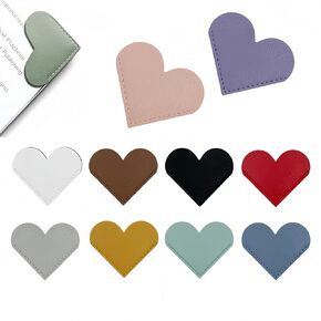 10 Pcs Leather Heart Bookmarks Personalized Bookmark,Cute Corner Page Book Marks Personalized Handmade Reading Gifts School Office Home Supplies (Heart)