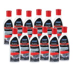 ABRO Plastic Restorer & Revitalizer, 200 mL, Restores and Renews Car Details, Repels Dust, Shines and Protects, Non-Greasy & Streak-Free Brilliance Restorer
