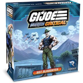 Renegade Game Studios G.I. Joe Mission Critical: SGT Slaughter Figure Pack - RPG Expansion Pack, New Figure & Cards, Roleplaying Game, Blue