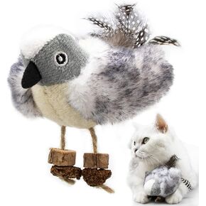 هدية باز ، لعبة Catnip Bird Bird Cute Bird مع الريش ، ألعاب Catnip Plush ، ألعاب القط التفاعلية ، ألعاب ريشة القط الداخلي ، لعبة Bird Bird